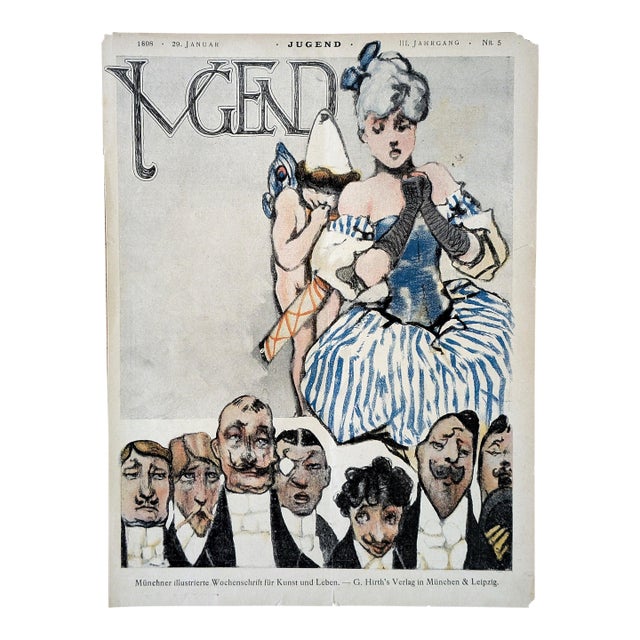 Jugend Magazine 1898 Cover Print For Sale