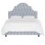 Transitional Halsted Bed in Blue Snake Skin, Full For Sale - Image 3 of 6