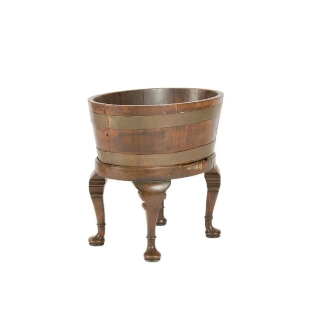 English Oval Oak & Brass Planter, C. 1870. For Sale - Image 10 of 10