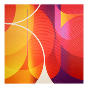 Contemporary Abstract Matte Gel Applied on Fine Art Digital Printed Canvas "Safran Vermeil Evêque # Beurek Beurek" by Jerome Tham Vo My