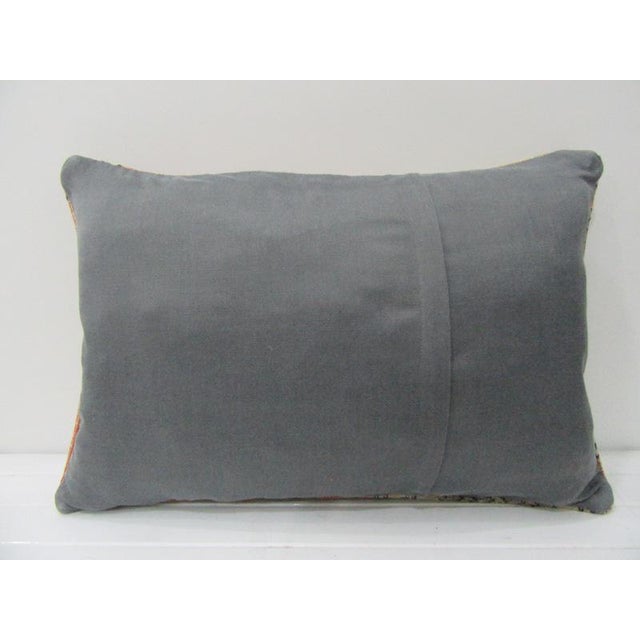 Contemporary Turkish Beige and Rust Kilim Rug Decorative Pillow Cover - 24"W x 16"H For Sale - Image 3 of 4