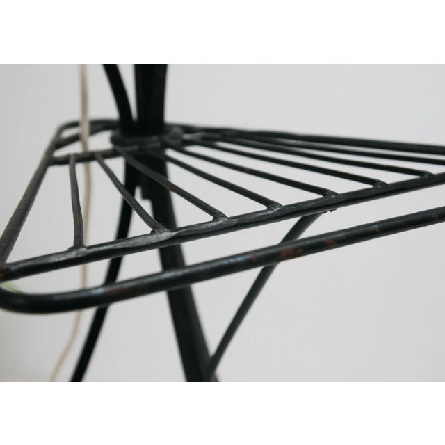 Mid-Century Plissé Floor Lamp with Stand, 1950s For Sale - Image 17 of 18