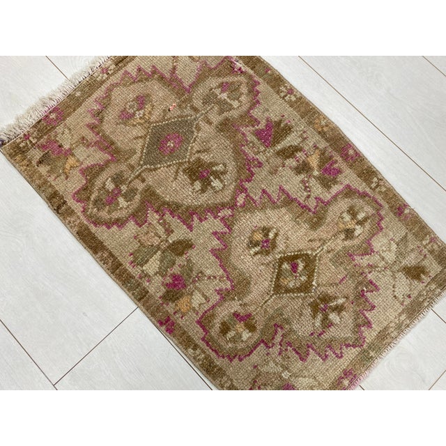 Handmade wool carpet in Turkish Anatolia , Vintage Oushak Rug,Turkish Vintage Anatolian Rug, Handmade wool Rug . One Of...