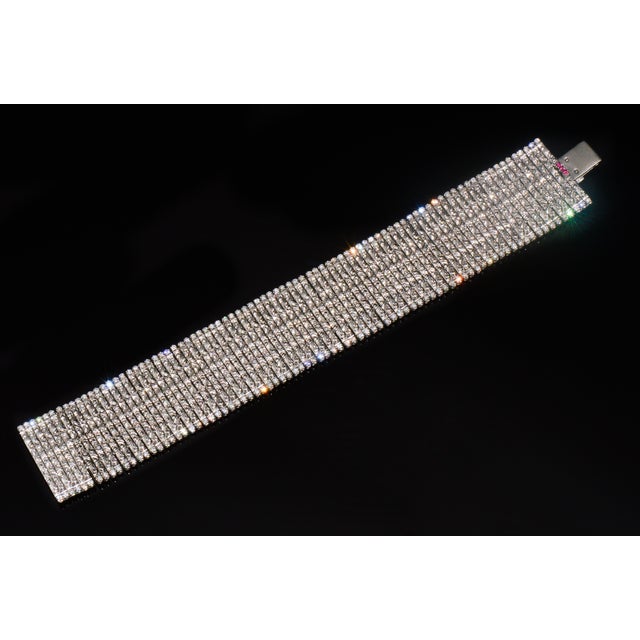 This extraordinary wide statement bracelet by Roberto Coin is a remarkable expression of Italian luxury and craftsmanship....