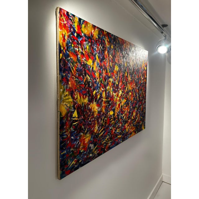 Jon Atac, Expression 2, 1989, Large Oil on Canvas For Sale - Image 4 of 14