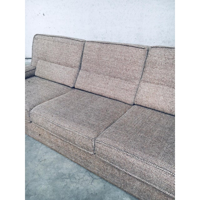 Vintage Mid-Century Modern Italian Design 3 Seat Sofa. Made in Italy, 1970's period. Has a brand logo on the inside of the...