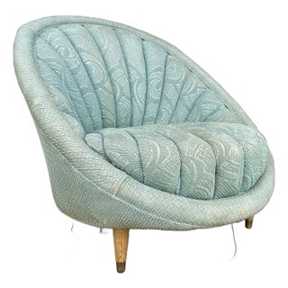 Mid-Century Clam Shell Slipper Chair For Sale