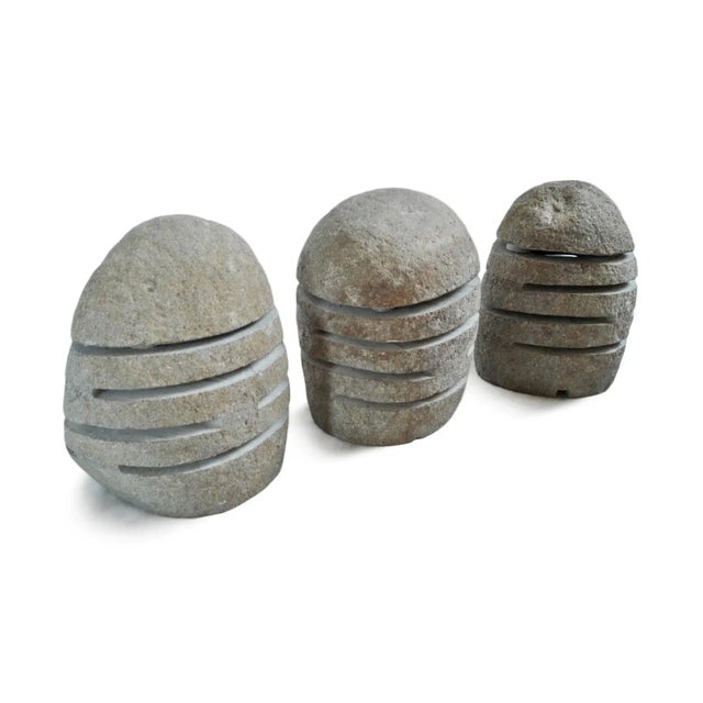 Early 21st Century Vintage River Rock Garden Lantern Small For Sale - Image 5 of 6