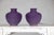 Ceramic Pair of Purple Ceramic Vases with Glossy Finish and Rounded Bellies For Sale - Image 7 of 12