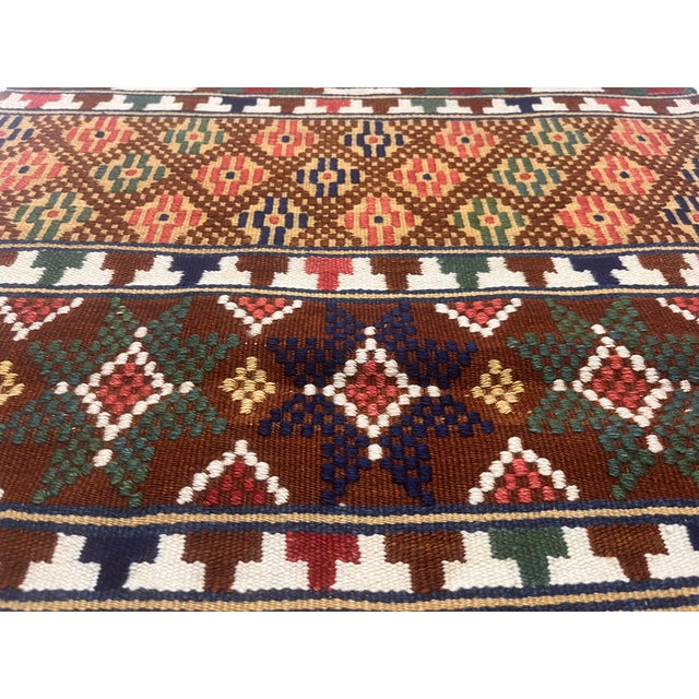 Antique Scandinavian Textile Kilim Rug 2’2” X 9’11” For Sale - Image 4 of 6