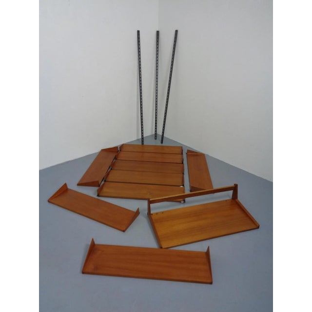 Black Teak Wall Unit by Kai Kristiansen for Feldballes Furniture Factory, 1960s, Set of 14 For Sale - Image 8 of 18