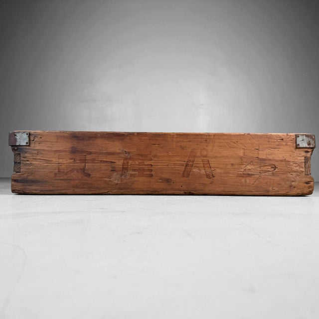 Mid-Century Modern Japanese Wooden Merchant Crate, 1940s For Sale - Image 3 of 17