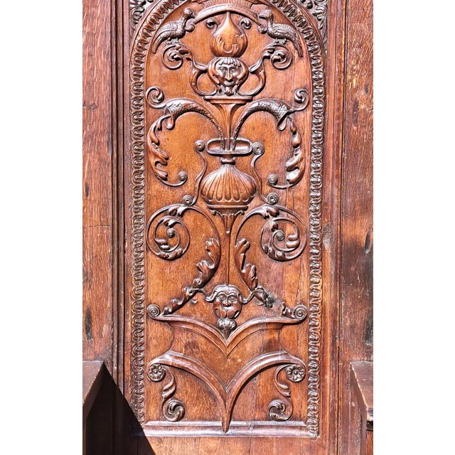 Gothic Early 19th Century Antique Throne Chair For Sale - Image 3 of 12