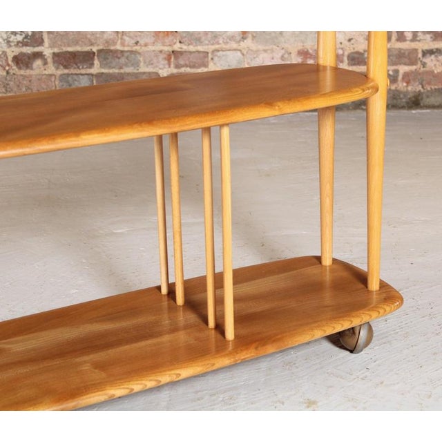 Mid-Century Model 361 Baby Giraffe Windsor Trolley Bookcase in Elm and Beech from Ercol, 1960 For Sale - Image 6 of 11