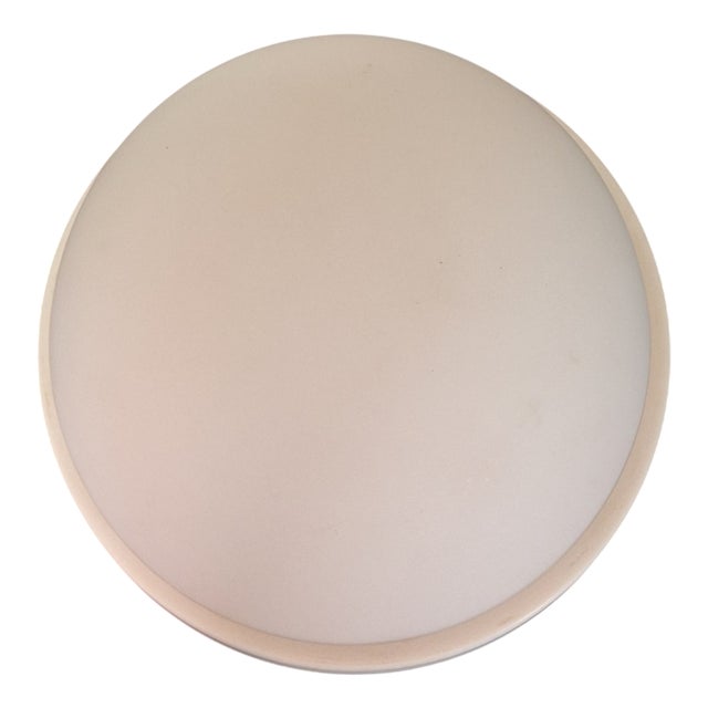 Vintage Ceiling Lamp with Glass Shade and Metal Mount from Limburg, 1970s For Sale