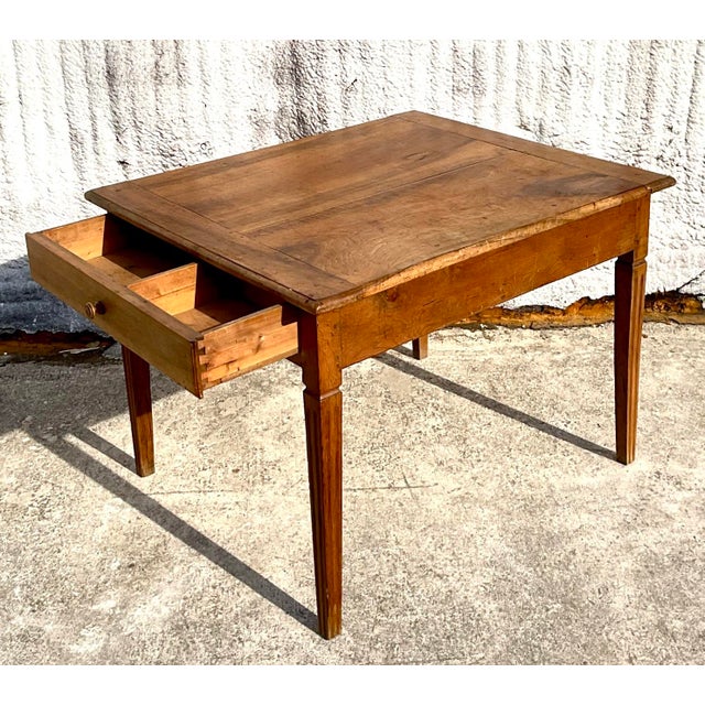 Add rustic charm to your interiors with this stunning Vintage Boho Patinated Farm Table. Showcasing a beautifully aged...