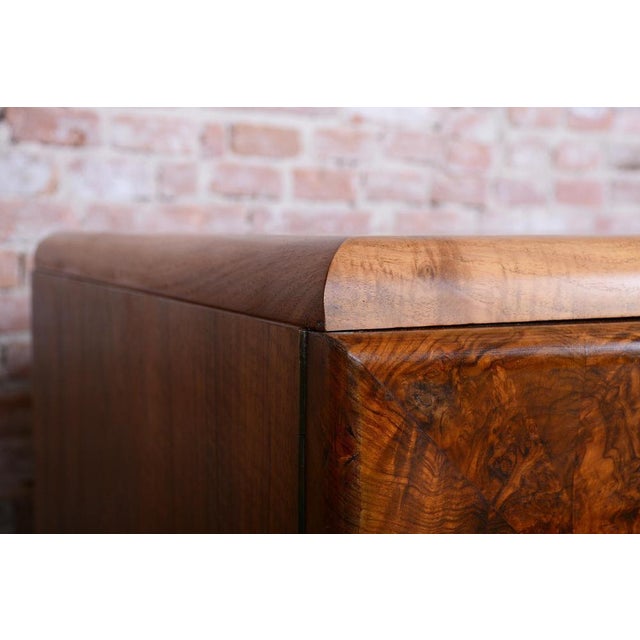 Wood Art Deco Writing Desk in Mahogany & Walnut, Czech, 1920s For Sale - Image 7 of 18