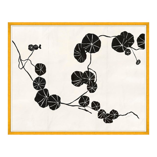 Nasturtium (var. 2) by Susan Hable, Gold Frame For Sale