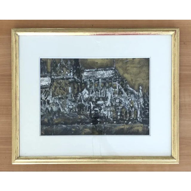 Paul Mathey, Composition de Notre Dame, Gouache on Paper, Framed For Sale - Image 9 of 9