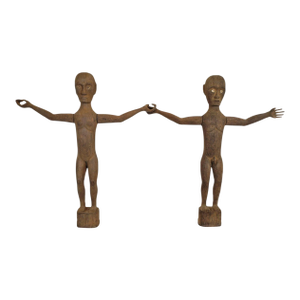 Vintage Pair of Ancestral Borneo Figures