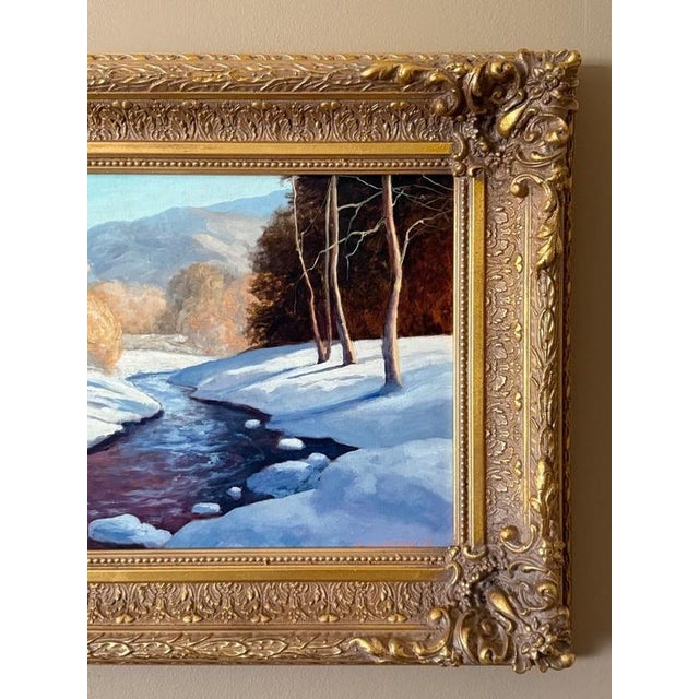 Gary Steffen (Listed Artist b.1939, Co) Oil Painting on Canvas Titled Snow Banks. Gallery Label, Very Fine Frame For Sale - Image 4 of 14