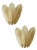 Venetian Wall Sconces in Amber Graniglia Leaves Murano Glass by Simoeng for Simoeng, Set of 2 For Sale