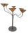 The MCM Aristo-Style 6 Tealight Candle Copper & Metal Twisted Stem 15” Candelabra is a medium-sized, asymmetrical candle...