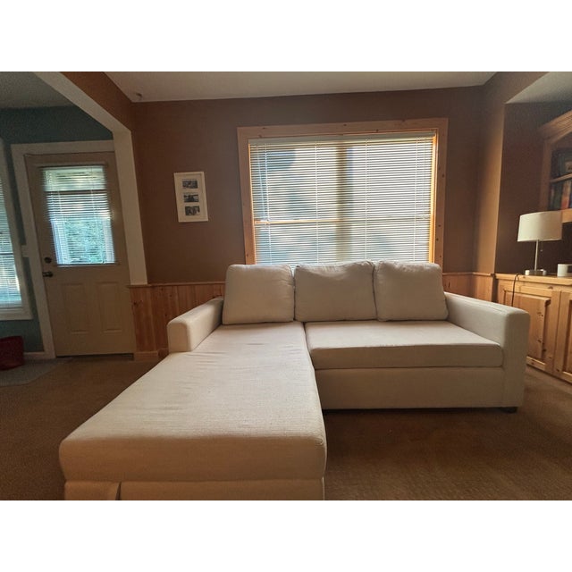 2010s Off-White Pottery Barn Sofa With 2 Matching Chairs and Coffee Table For Sale - Image 5 of 10
