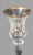 Hollywood Regency Late 20th Century Mikasa Crystal Pair of Lace Floral Candle Holders Gilded Rim For Sale - Image 3 of 6