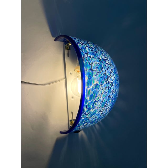 Vintage Murano Glass Neverrino Wall Lamp by Gae Aulenti for Vistosi, 1970s For Sale - Image 14 of 16