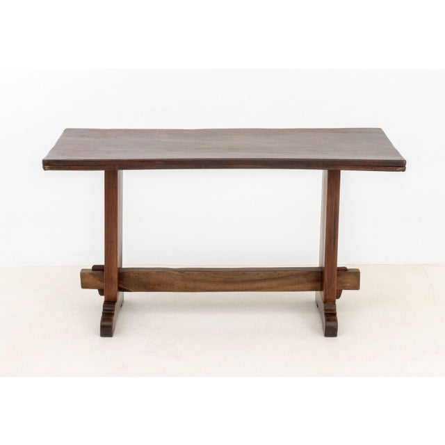 Baroque Style Walnut Trestle Table, 19th century. 28" H x 50.75" W x 21.75" D. Provenance: From a 45 East 62nd Street...