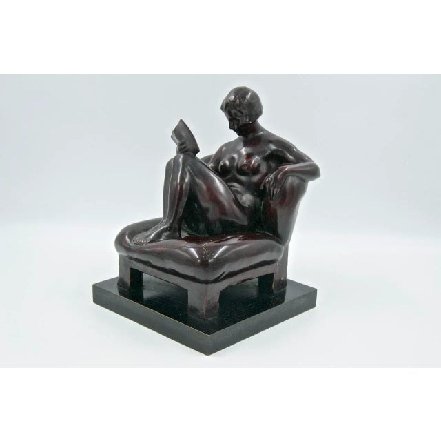 Ceramic Guido Cacciapuoti, Reader, 1920s, Stoneware For Sale - Image 7 of 7