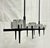 Marian Jamieson "Kellen" Chandelier, Blackened Steel & Murano Glass Style Shades For Sale In Los Angeles - Image 6 of 18