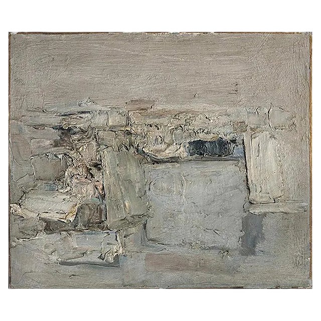 Grey Landscape - 1950s - Piero Sadun - Painting - Contemporary For Sale