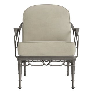 Brown Jordan Calcutta Lounge Chair, Mica frame with Fusion Meadow fabric For Sale