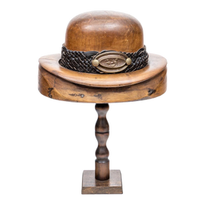 W. Plant & Son Antique English Milliner’s Hat Block Form on Stand