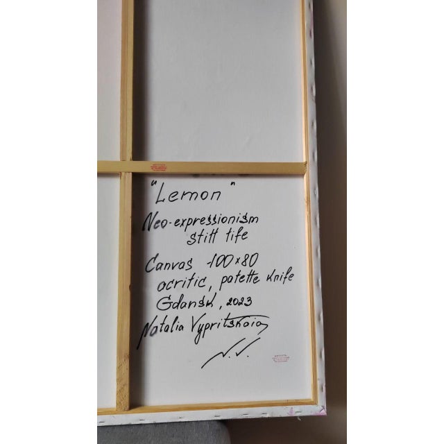 Natalia Vypritskaia, Lemon, Acrylic on Canvas For Sale - Image 4 of 6