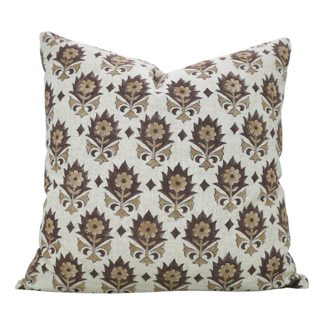 Fabdivine Indian Block Print Cushion Cover 14x36 Inch Viscose Linen-Kusum For Sale