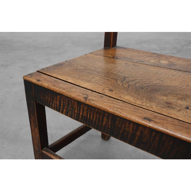 Antique Late 19th Century Oak Side Chair, Belgium For Sale - Image 13 of 17