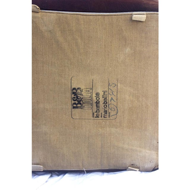 Rare 8-piece "bambole" modular sofa by mario bellini for b&b italia (1972) – patinated buffle leather designed by mario...