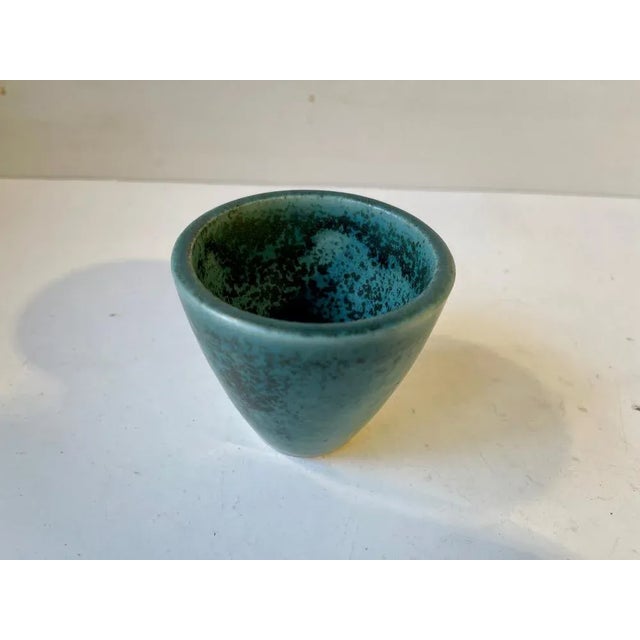Stoneware Vase in Green Glaze, Saxbo, 1950s For Sale - Image 6 of 10