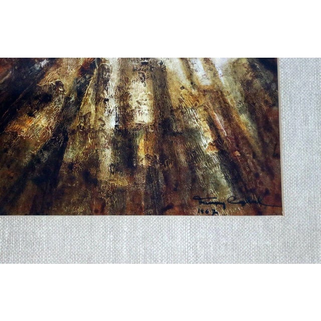 1960s 1960s Abstract Oil Painting on Paper by Tammy Egbal, Framed For Sale - Image 5 of 6
