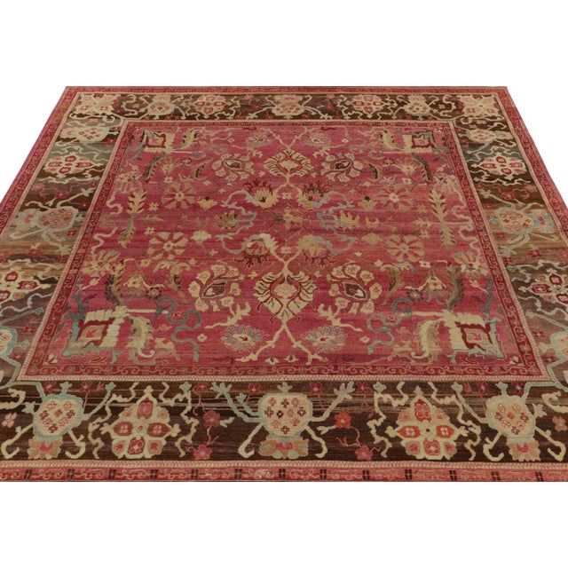 Hand-knotted in wool, an 11'4 x 11'6 square rug from Rug & Kilim’s inspired Modern Classics Collection. On the design:...