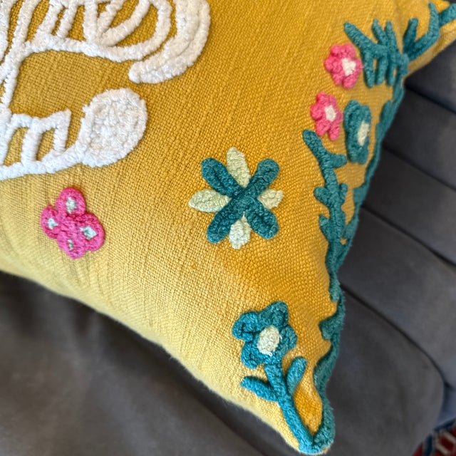 Anthropologie Embroidered Gael Tiger Lumbar Pillow For Sale - Image 11 of 12