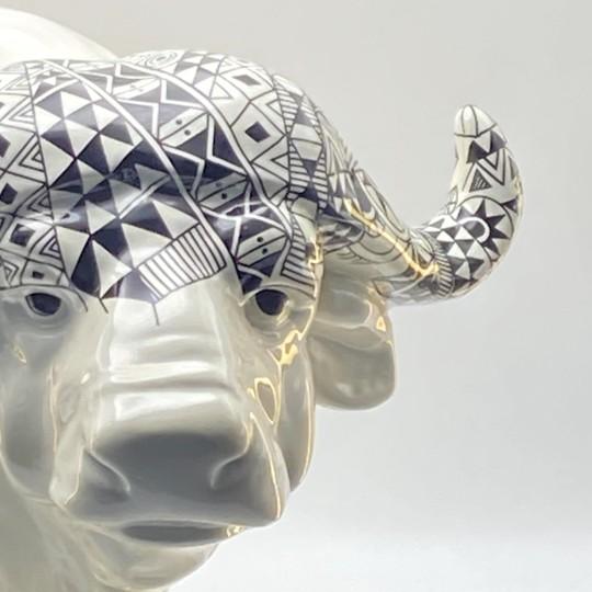 Meissen Atelier X Hugo Boss Maximilian Hagstotz Buffalo Figure (Large 16” Limited Edition “Big Five” Store Display Piece) For Sale - Image 13 of 18