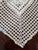 French Country Vintage Handmade Ivory Cotton Filet Crochet Tablecloth – Floral Diamond Pattern – 92" × 45" For Sale - Image 3 of 4