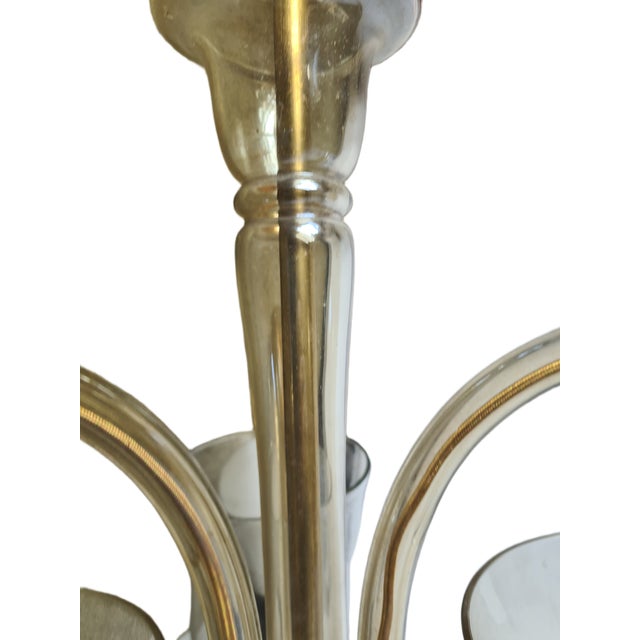 Art Deco Glass Style Chandelier, Former Czechoslovakia, 1930s For Sale - Image 9 of 13