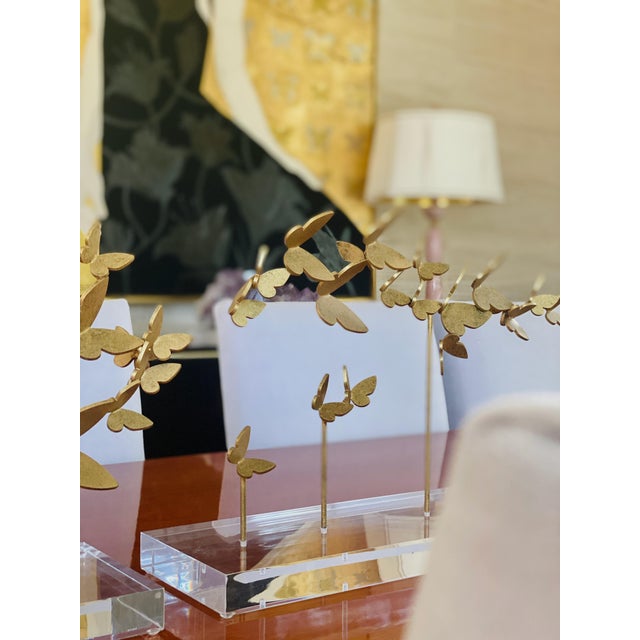 Butterflies on Acrylic Tabletop Centerpiece Acrylic For Sale - Image 10 of 12