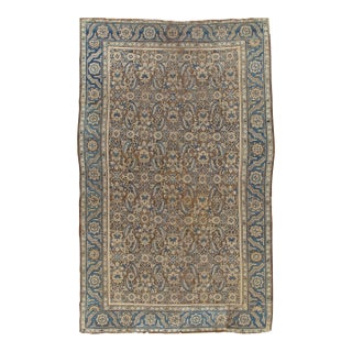 Antique Persian Bakhshaish, Taupe Handmade Wool Oriental Rug For Sale