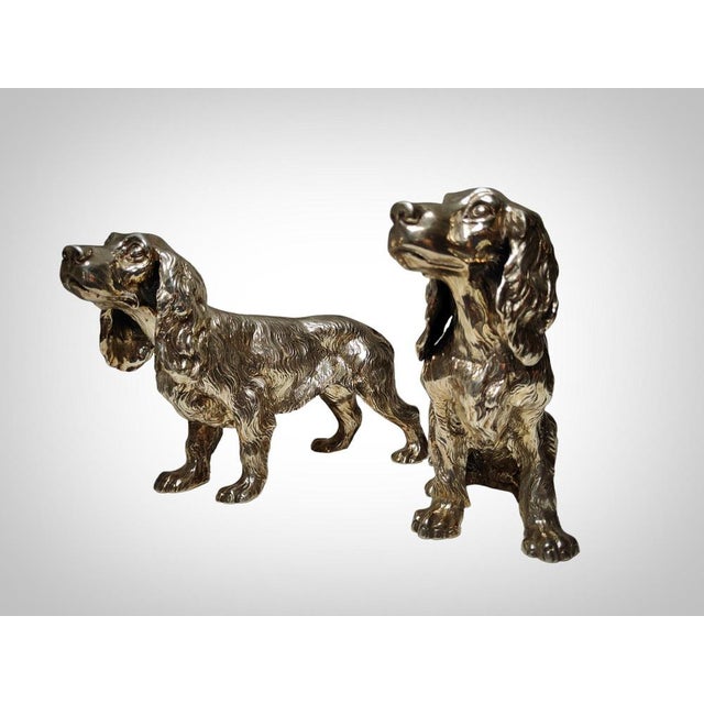Italian Silver Cocker Spaniel Dogs, 1980s, Set of 2 For Sale - Image 13 of 17